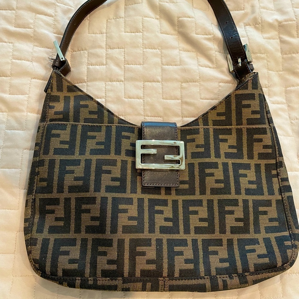 Fendi jacquard fabric bag